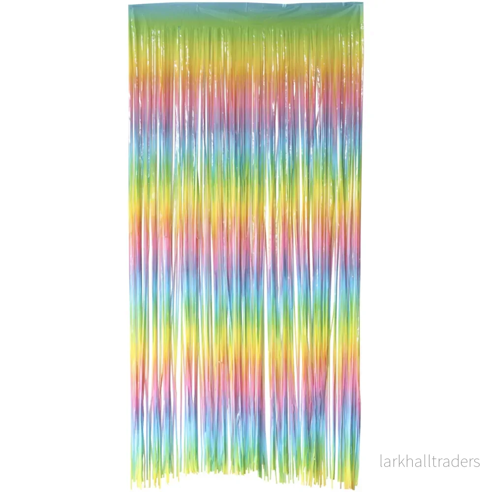 Glitterdraperi, pastell regnbåge 1×2 m Glitterdraperi, pastell regnbåge 1×2 m