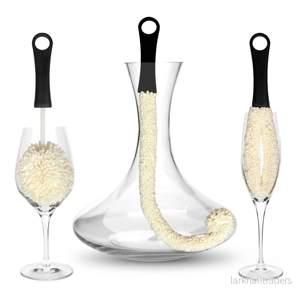 Set med 3 karaffer och rengöringsborstar för glasvaror Set med 3 karaffer och rengöringsborstar för glasvaror