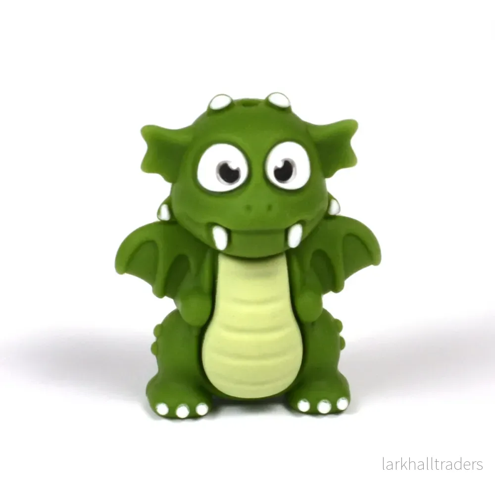 Motivpärla i silikon, 3D drake Motivpärla i silikon, 3D drake