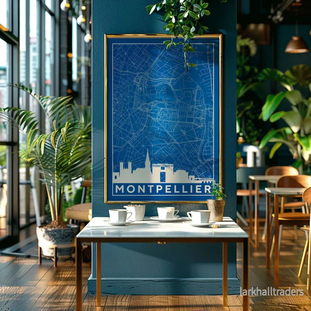 Minimalistisk Montpellier Poster Minimalistisk Montpellier Poster
