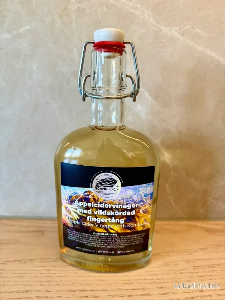 Äppelcidervinäger med fingertång Äppelcidervinäger med fingertång