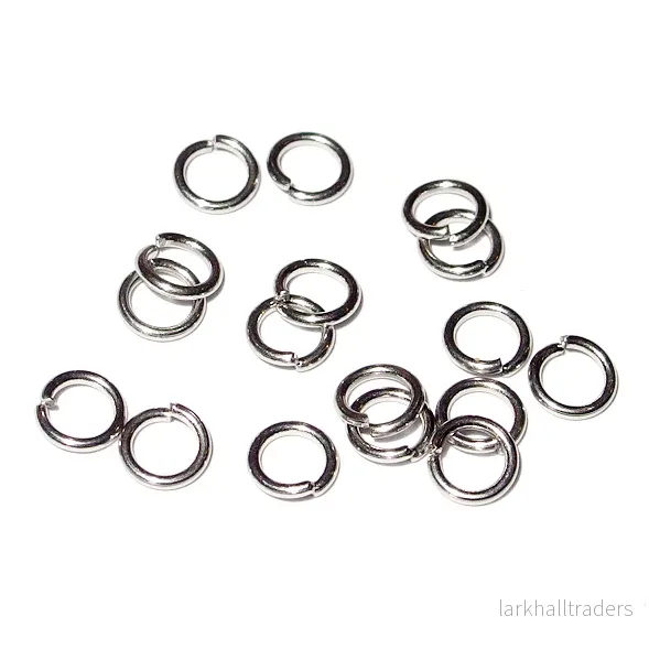 Enkla motringar, antiksilver, 6mm, 100st