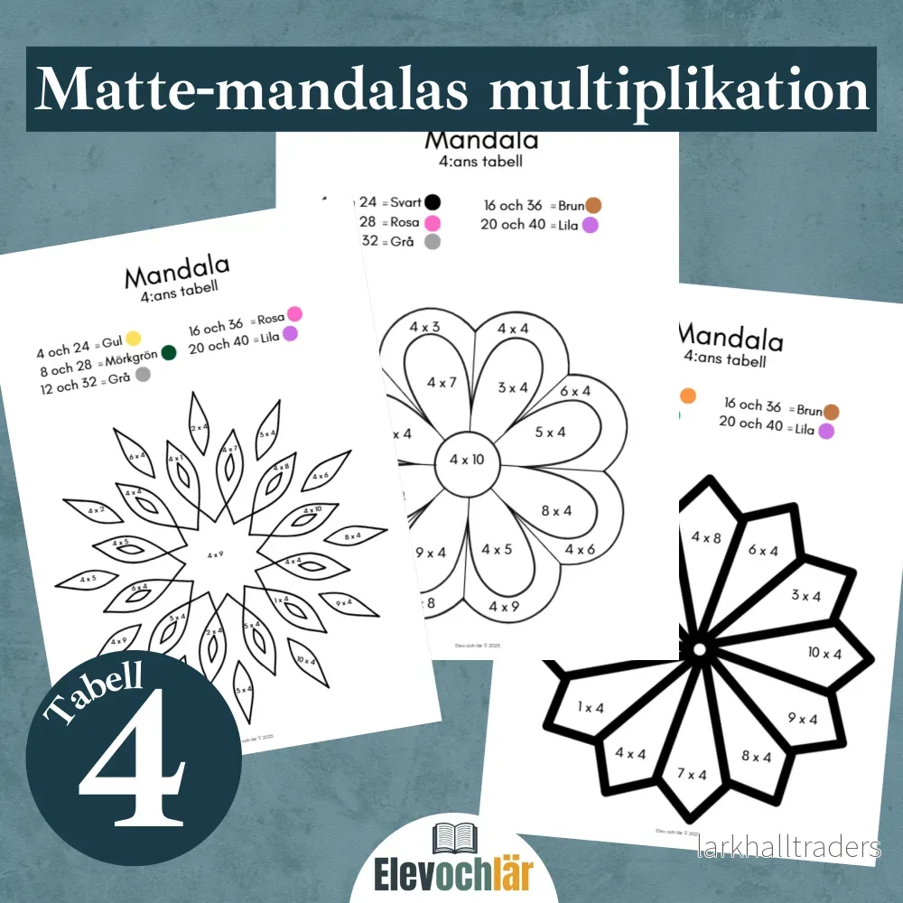 Matte-mandalas 4:ans multiplikationstabell - Bild 2