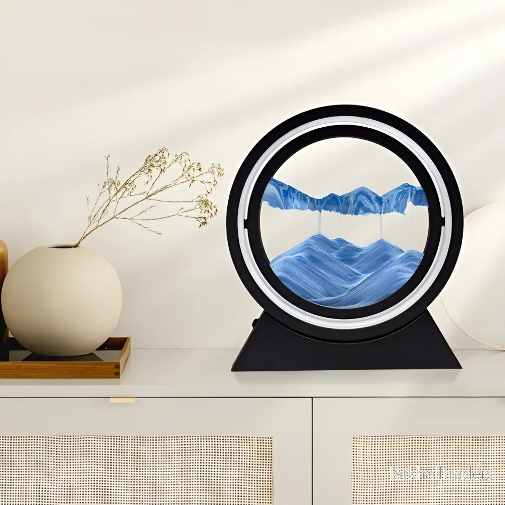 Sands of Time – Roterande Sandkonst LED-bordslampa med USB-laddning - Bild 2