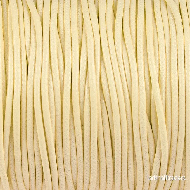Vaxat polyestersnöre, creme, 1,5mm, 5m