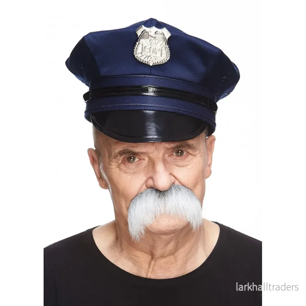 Mustasch, rebel grå/vit - Bild 3