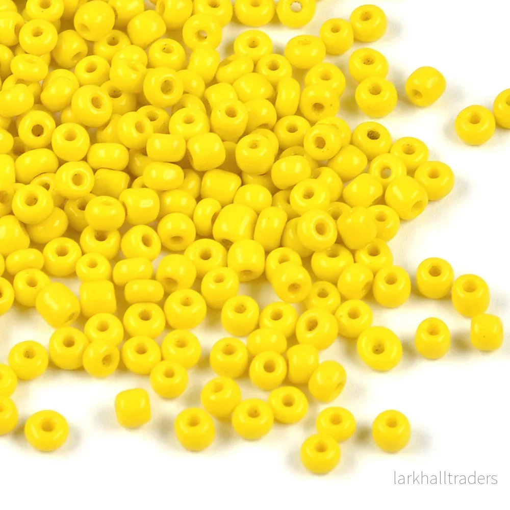 Seed Beads, 3mm, opak gul, 30g Seed Beads, 3mm, opak gul, 30g