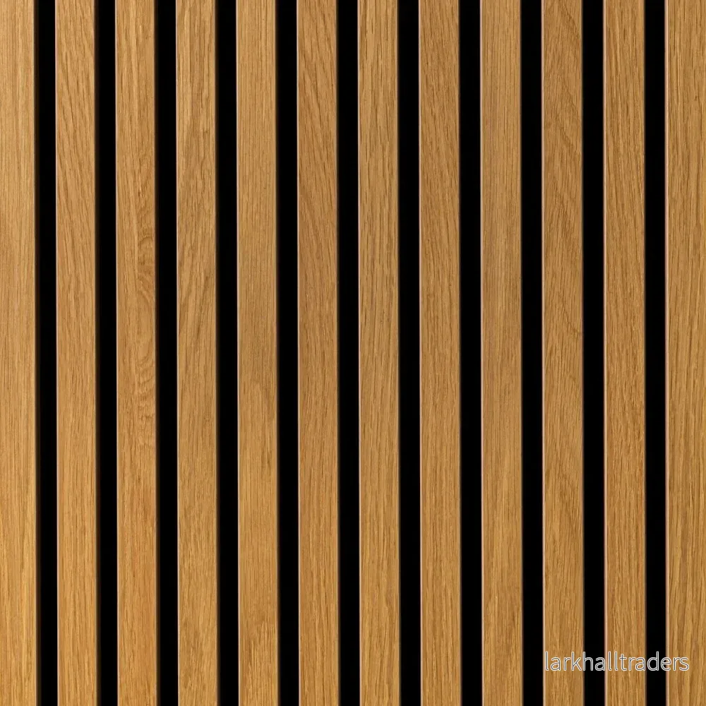 Sänggavel i akustikpanel, höjd 123 cm, bredd 245 cm, träslag Oljad Ek med beige mdf - Bild 2