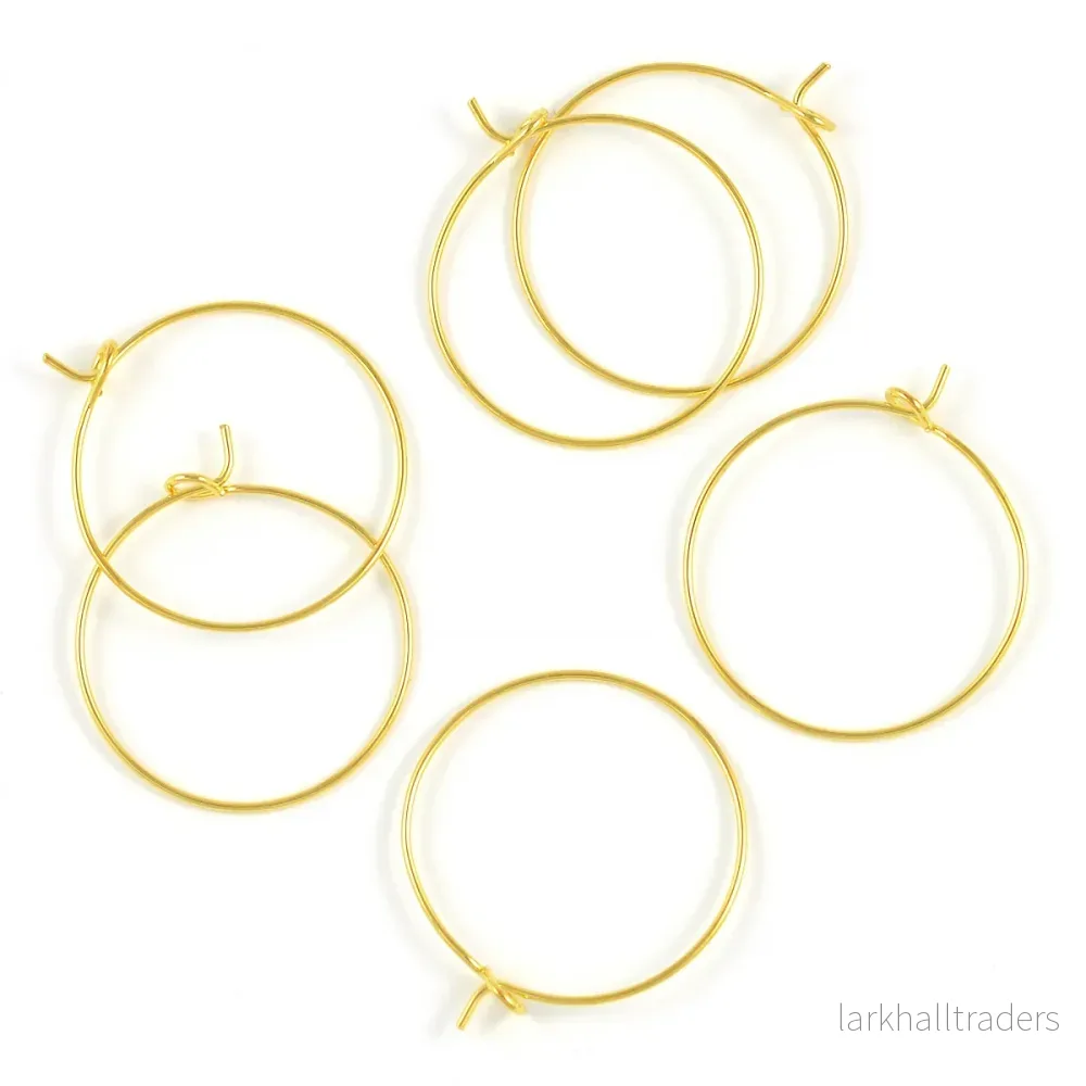 Vinglasmarkörer, guld, 25mm, 12st Vinglasmarkörer, guld, 25mm, 12st