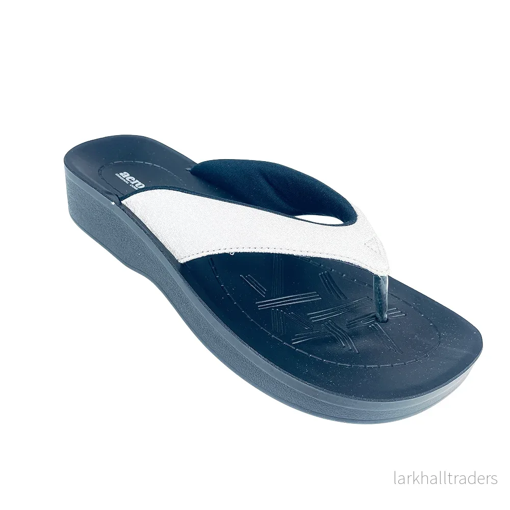Sandaler Aerosoft - Modell 3801 i vitt & silver - Bild 2