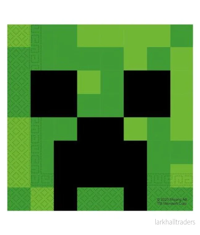 Servetter, Minecraft 33x33 cm 20 st