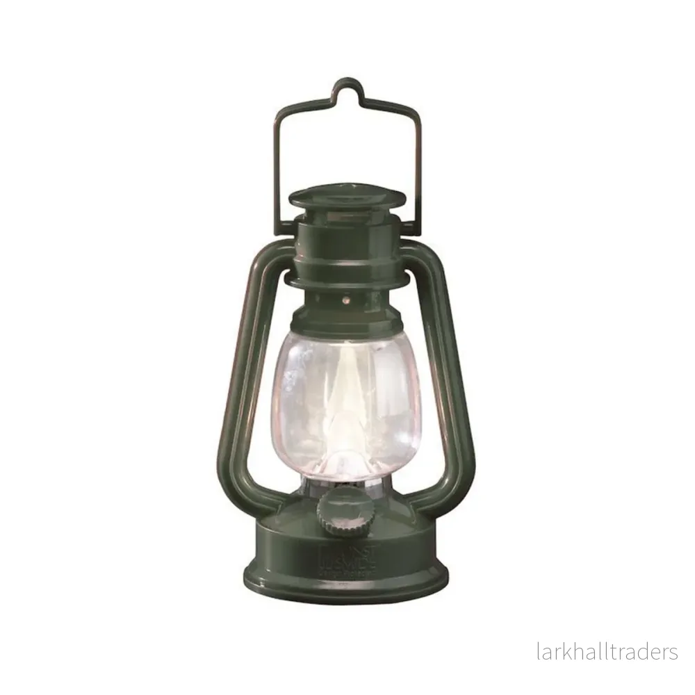 Tomtelykta, grön med LED 15×8 cm