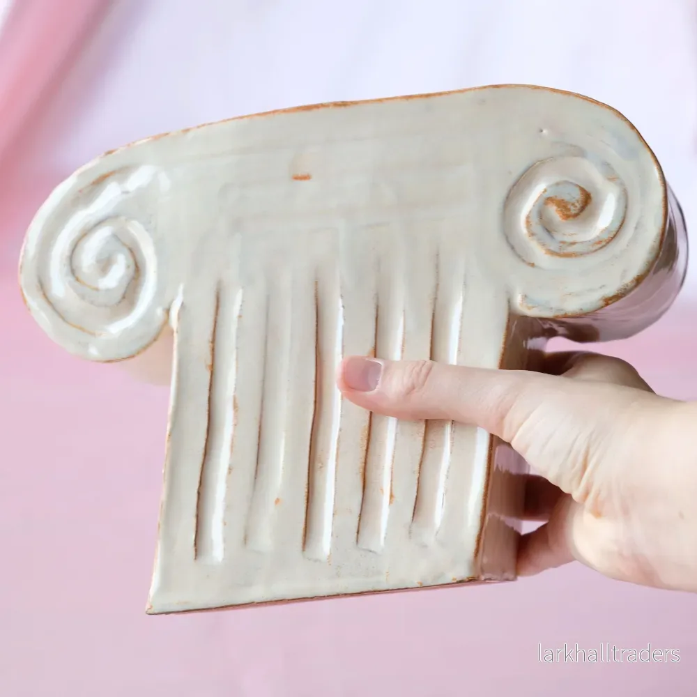 Kapitälskulptur i keramik - Beige/Vit - Bild 2