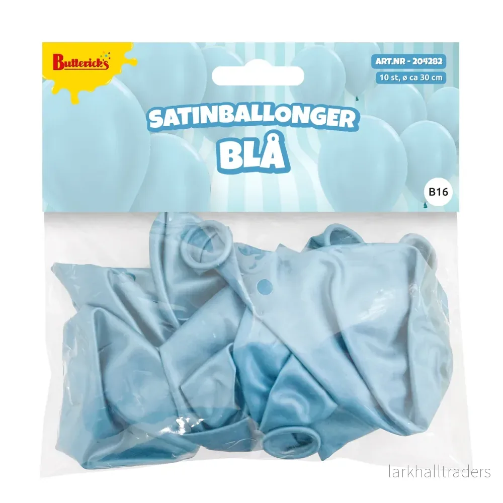 Ballonger, satin blå 10 st - Bild 2