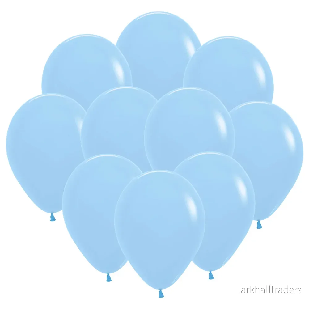 Ballonger, matta blå pastell 10 st Ballonger, matta blå pastell 10 st