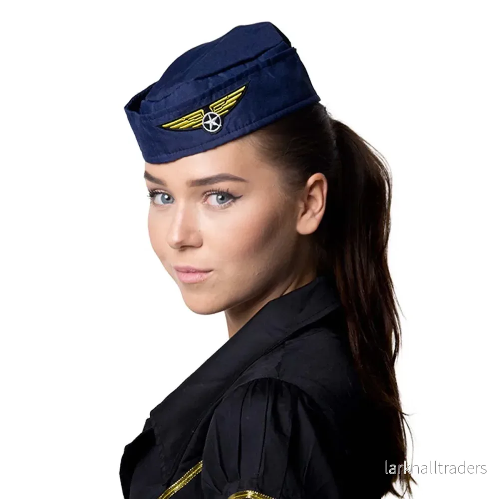Hatt, flygvärdinna blå Hatt, flygvärdinna blå