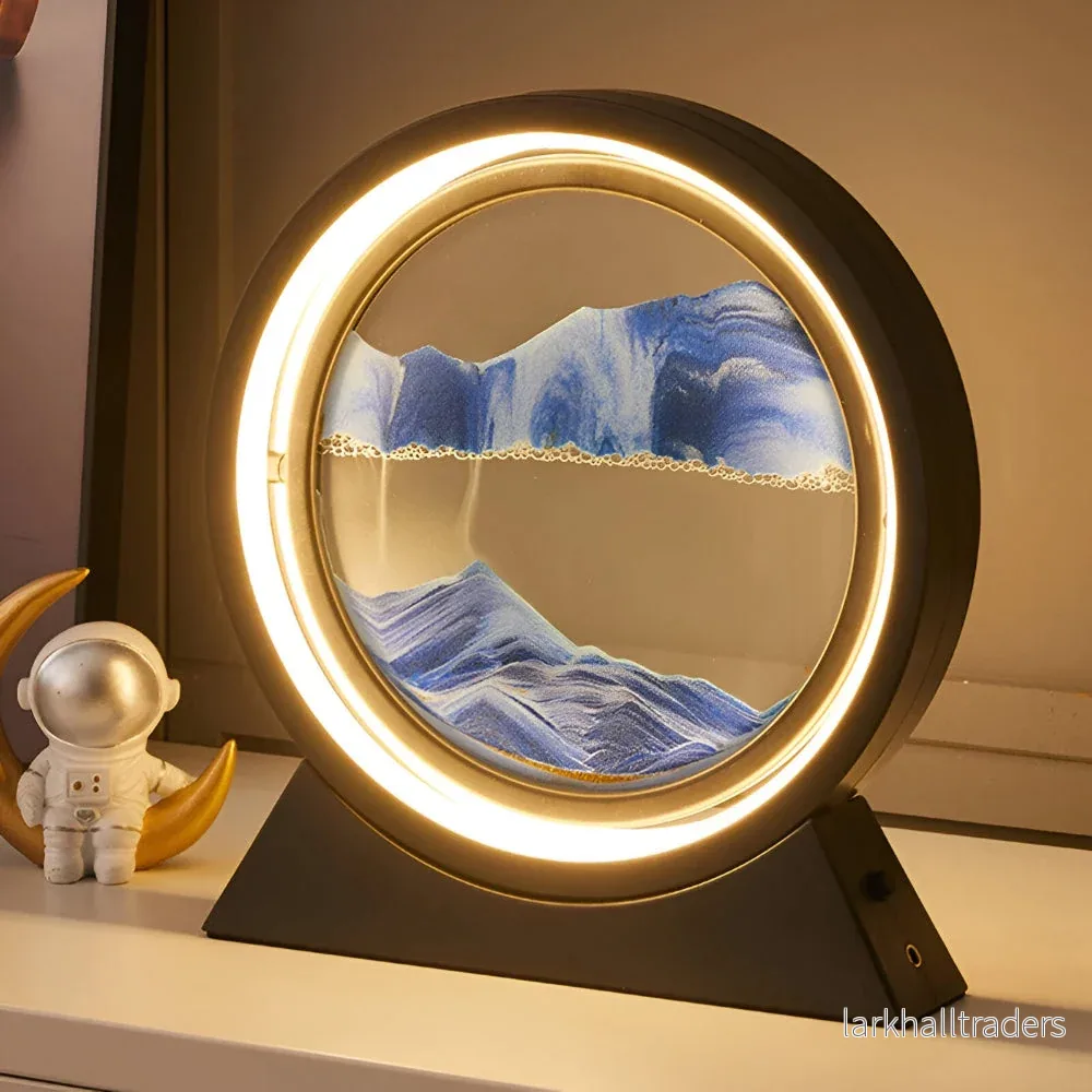 Sands of Time – Roterande Sandkonst LED-bordslampa med USB-laddning - Bild 3
