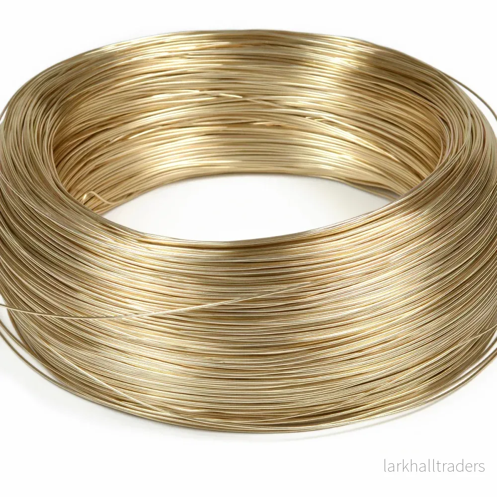 Aluminiumtråd, ljus guld, 0,6mm, 10m