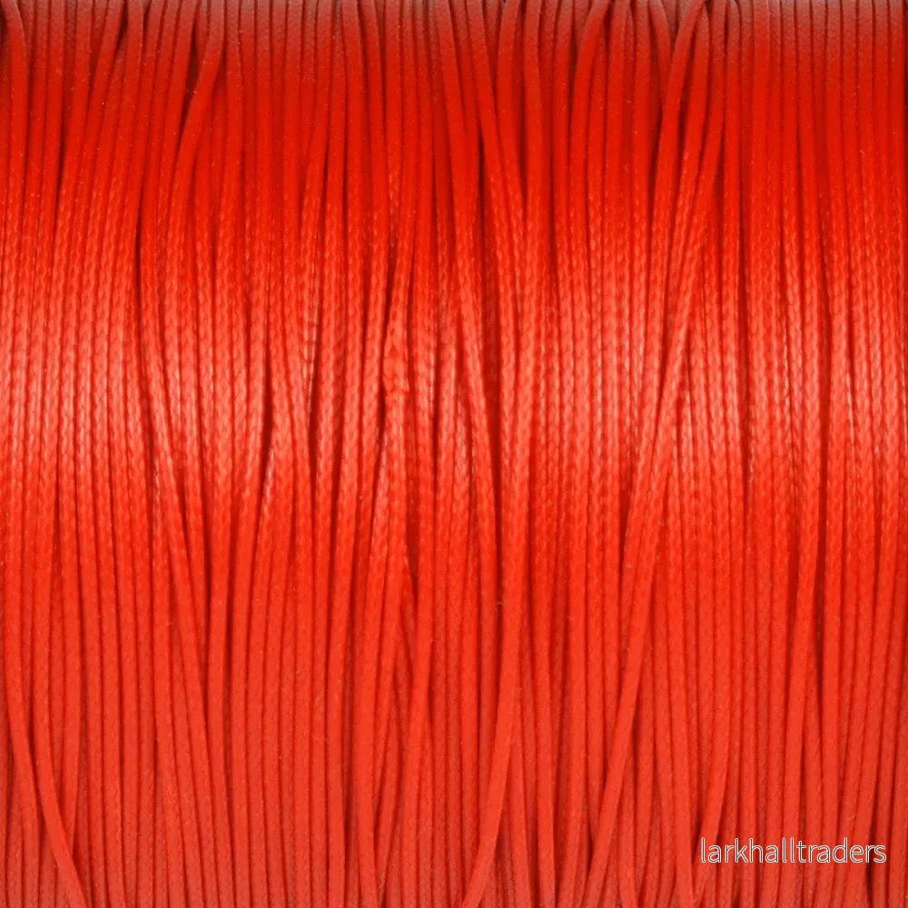 Vaxat polyestersnöre, röd, 0,6mm, 10m Vaxat polyestersnöre, röd, 0,6mm, 10m