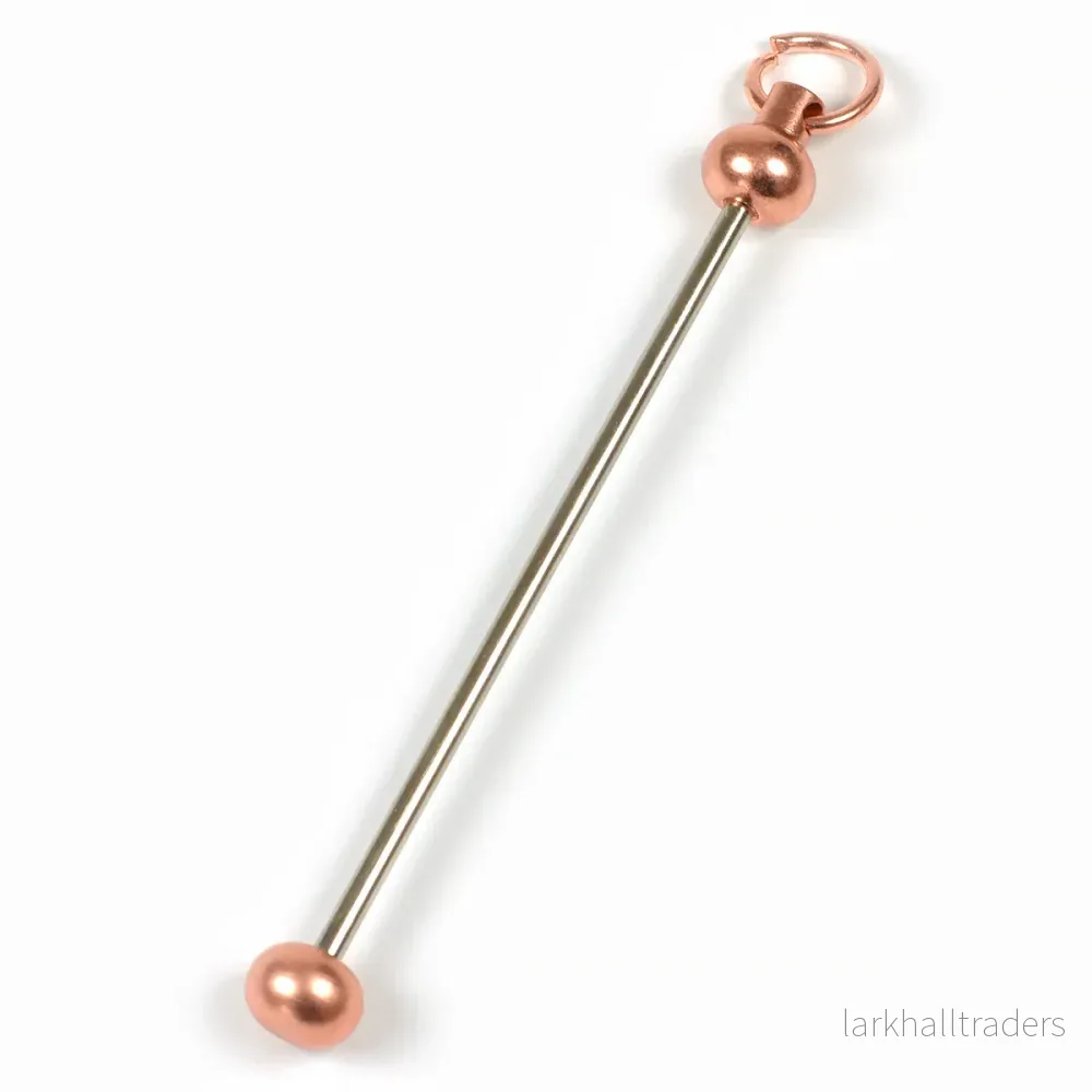 Pärlbar nyckelring, roséguld