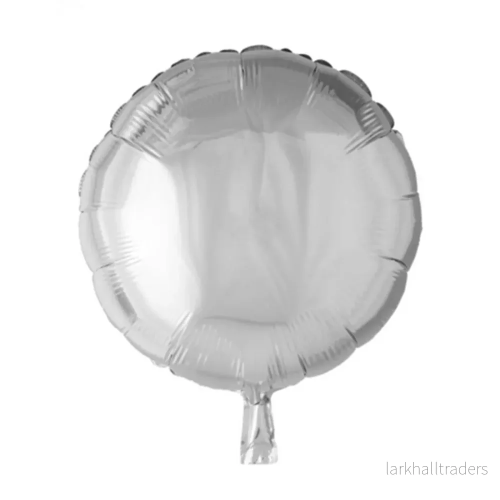 Folieballong, rund silver 45 cm Folieballong, rund silver 45 cm