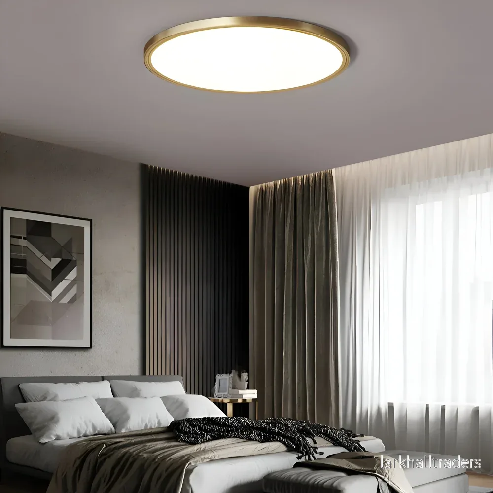 LumoHalo – Ultratunn Rund LED-Taklampa i Bronsfinish - Bild 2