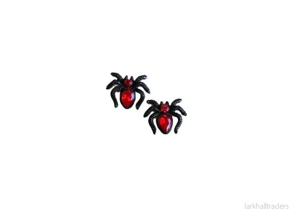 Halloweenörhängen, svarta spindlar - Bild 2