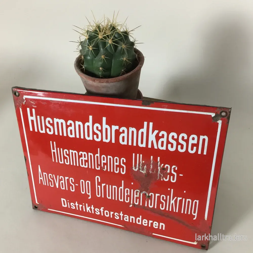 Gammal emaljskylt med mycket patina - Bild 3
