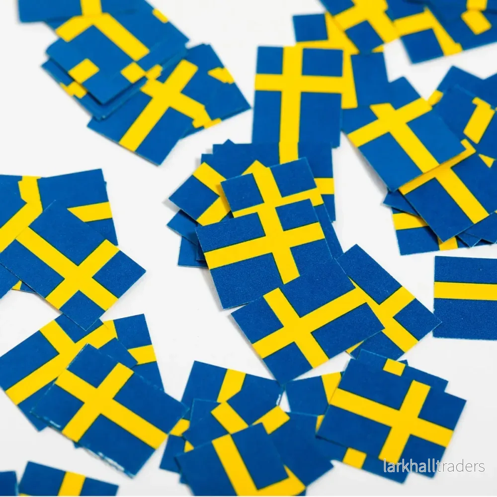 Bordskonfetti i papper, Sverige 150 st Bordskonfetti i papper, Sverige 150 st