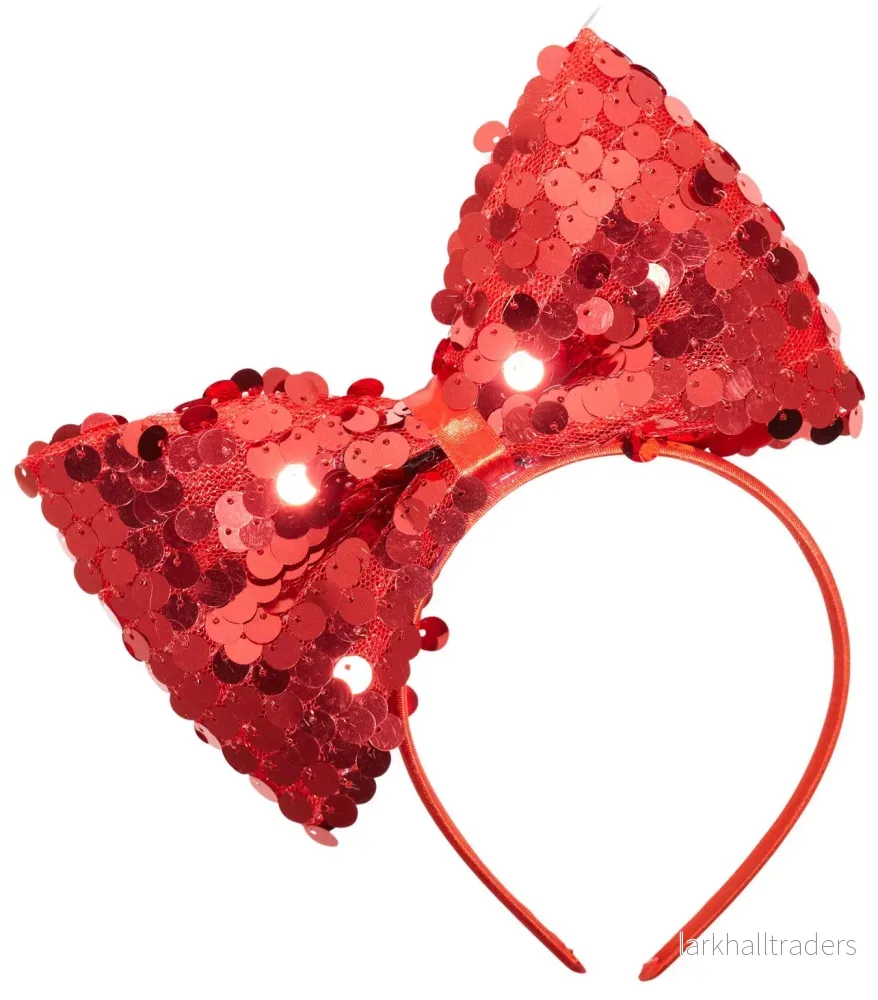 Diadem, rosett röd - Bild 2