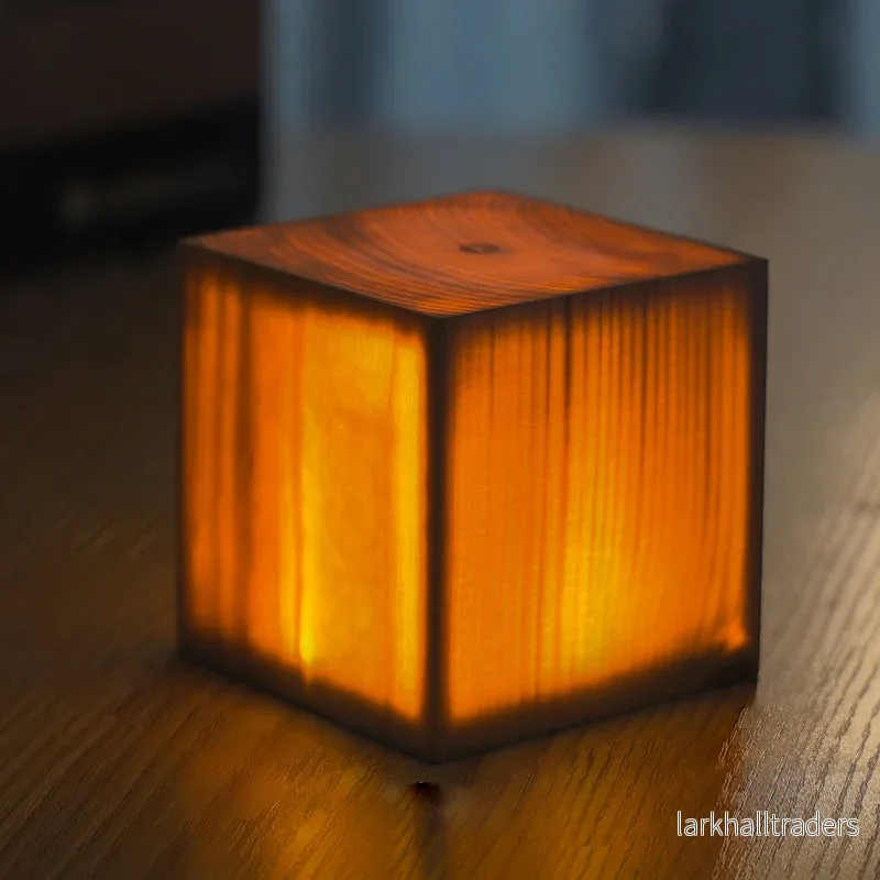 Lunara – Trådlös uppladdningsbar bordslampa med touchkontroll och trädesign för sovrum och skrivbord - Bild 2