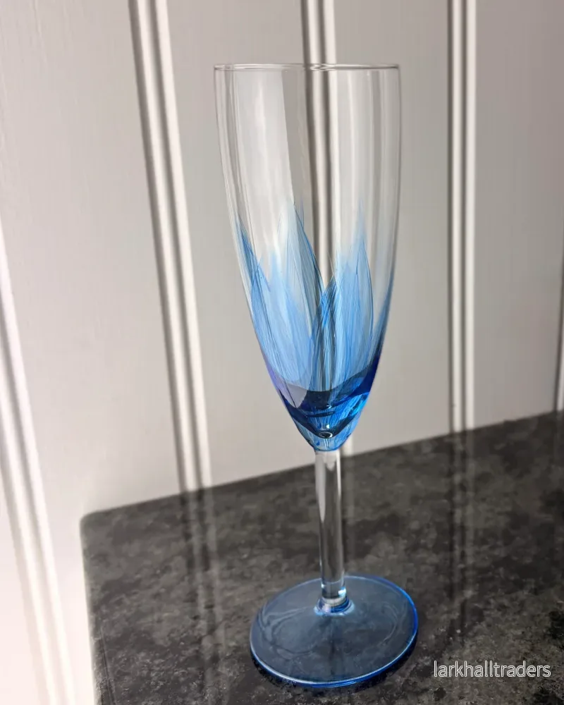 Handmålade Blå Glas (2-pack) - Bild 2