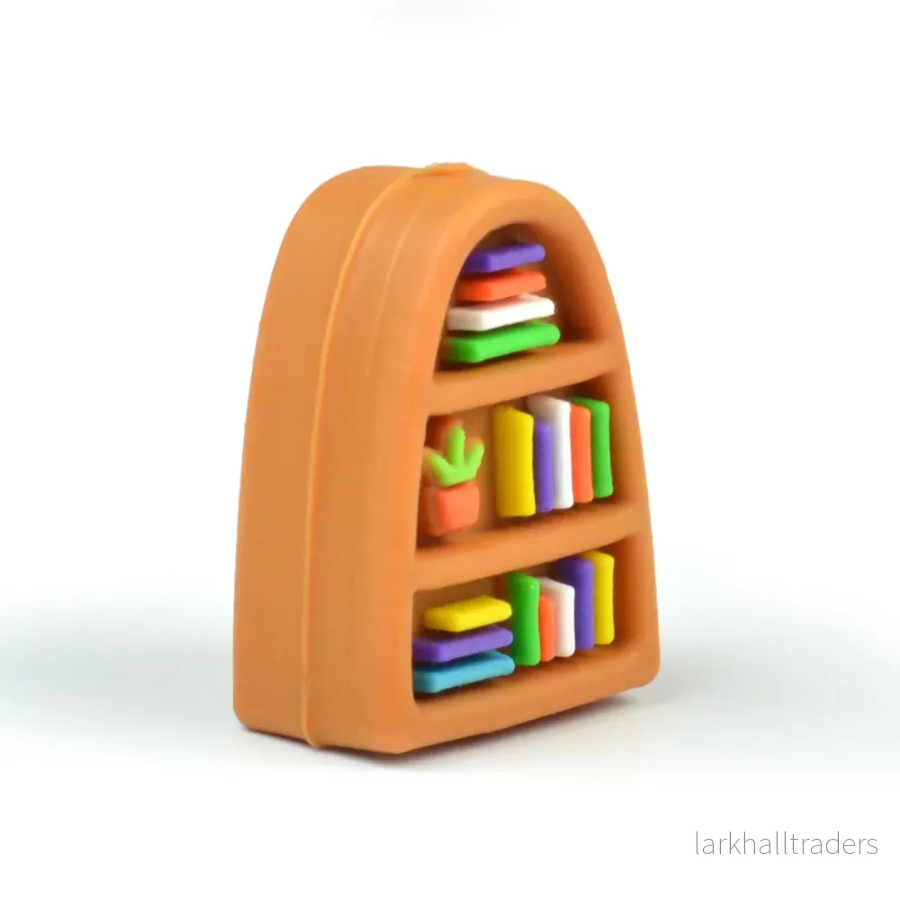 Motivpärla i silikon, 3D bokhylla - Bild 2