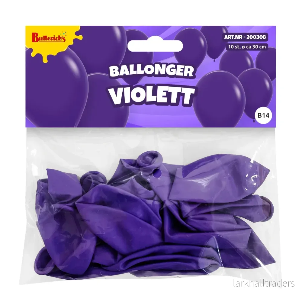 Ballonger, violett 30 cm 10 st - Bild 2
