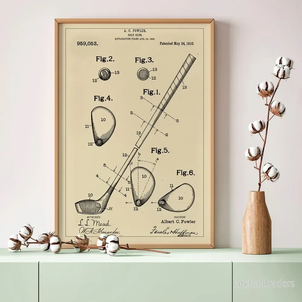 Golfklubbspatent Poster Golfklubbspatent Poster