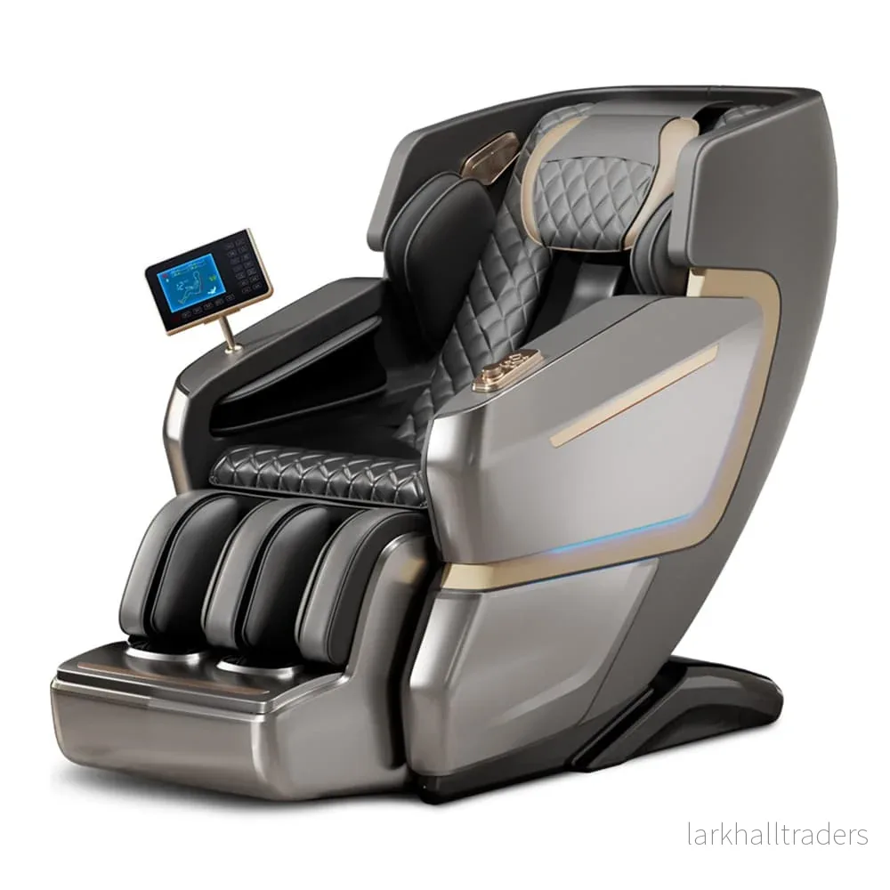Massagestol 4D Lyx Pro+ med SL-teknologi, Värmeterapi, Röststyrning & Pekskärm – Modell M5 grå Massagestol 4D Lyx Pro+ med SL-teknologi, Värmeterapi, Röststyrning & Pekskärm – Modell M5 grå