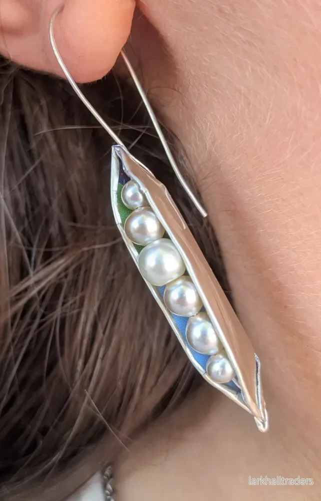 Ärta - silver peapod Örhängen - Bild 2