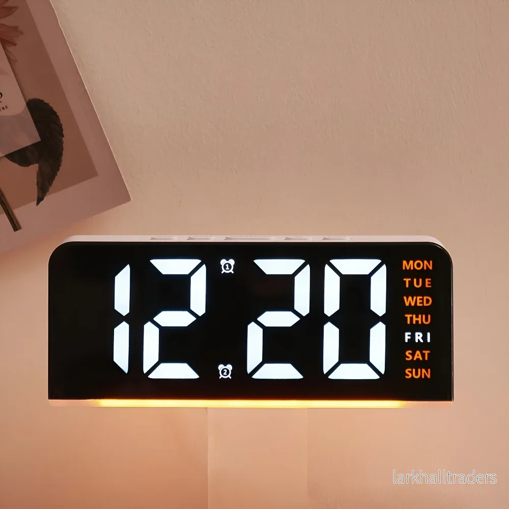LumiRipple – Modern Tyst LED Väckarklocka i Oregelbunden Design - Bild 3