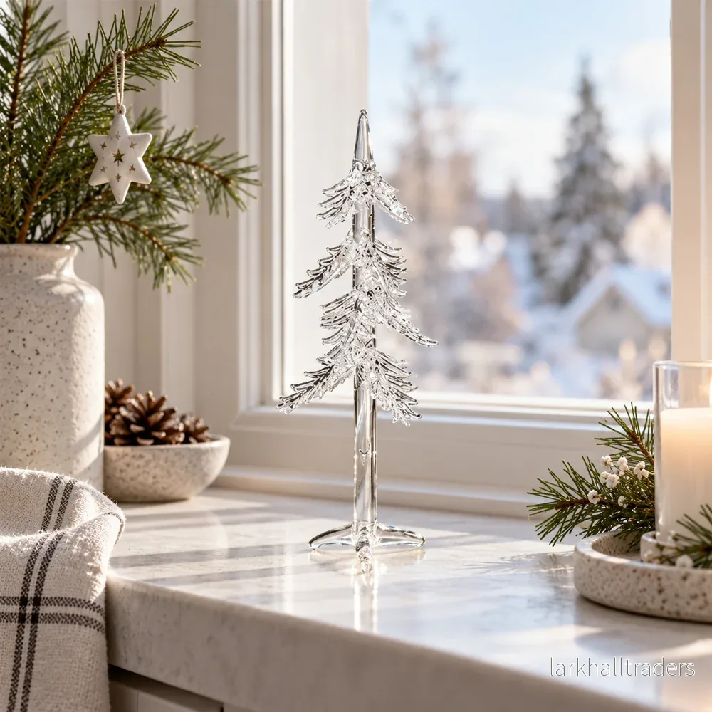 Elegant Julgran i Glas 22 cm – Transparent Juldekoration - Bild 2