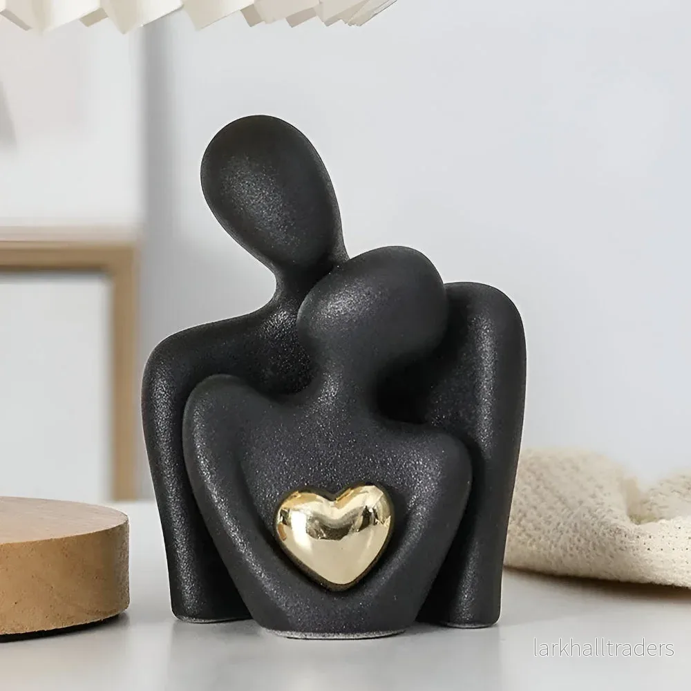 MonoHjärta Skulptur – Modern Minimalistisk Parfigur i Keramik MonoHjärta Skulptur – Modern Minimalistisk Parfigur i Keramik
