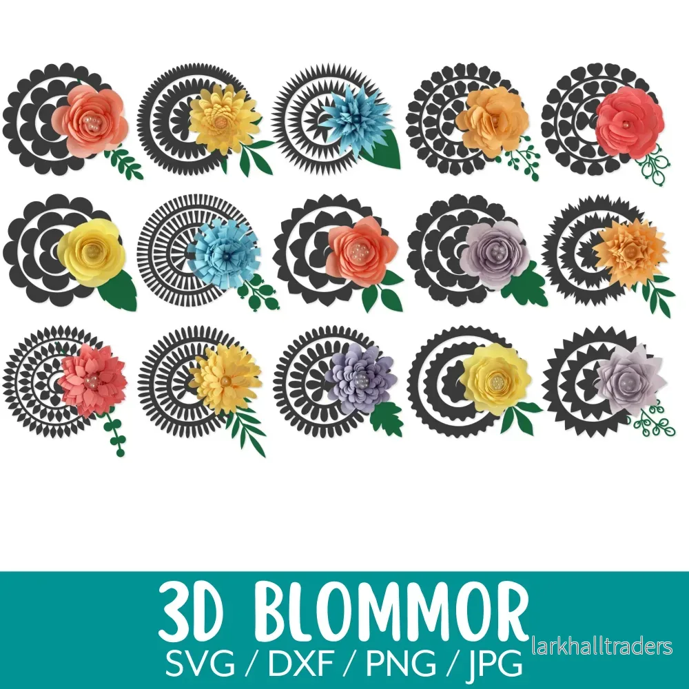 3D blommor skärfiler 3D blommor skärfiler