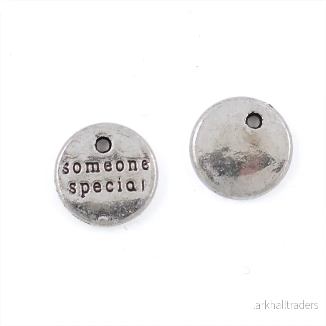 Berlock ”someone special”, antiksilver, 10mm, 10st Berlock ”someone special”, antiksilver, 10mm, 10st