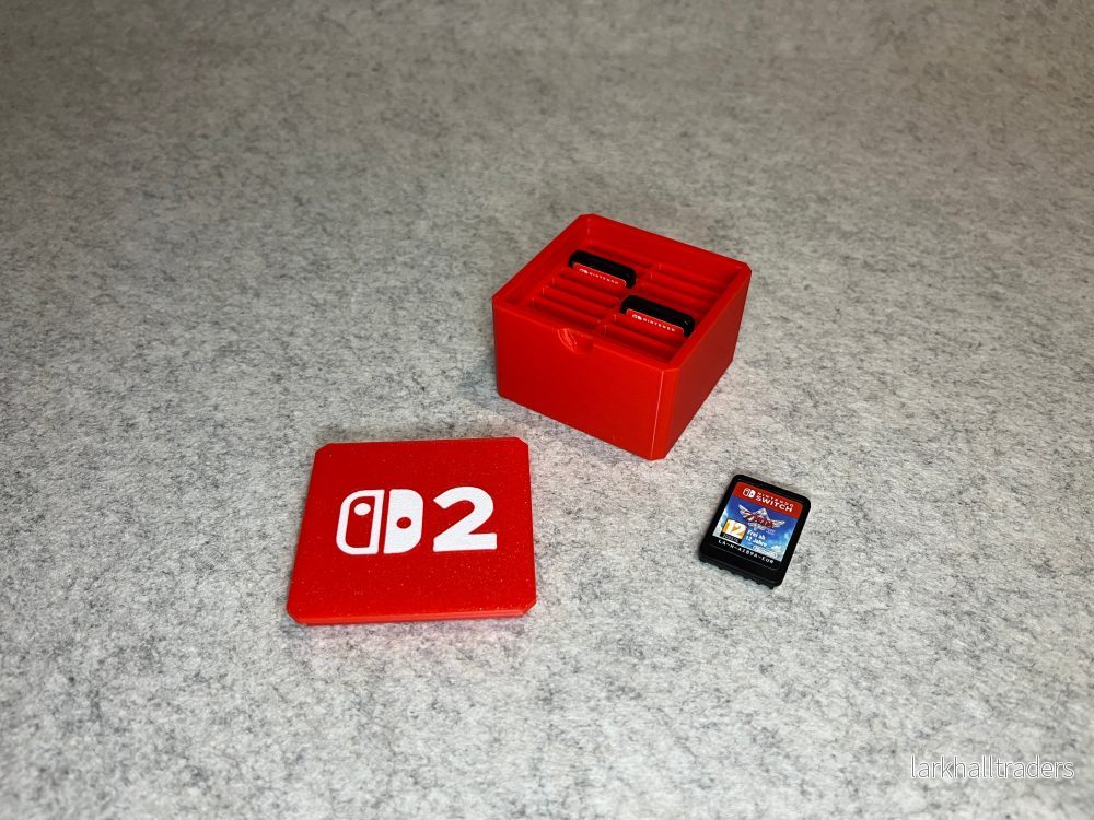 Spellåda för 16 Nintendo Switch 2-cartridge med lock - Bild 2