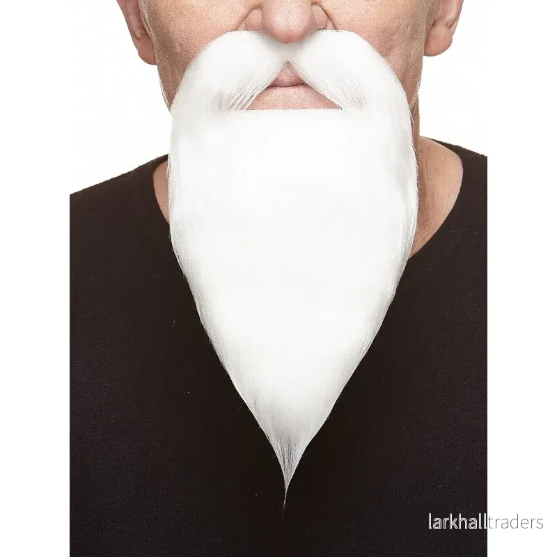 Mustasch med skägg, royal wizzard vit Mustasch med skägg, royal wizzard vit