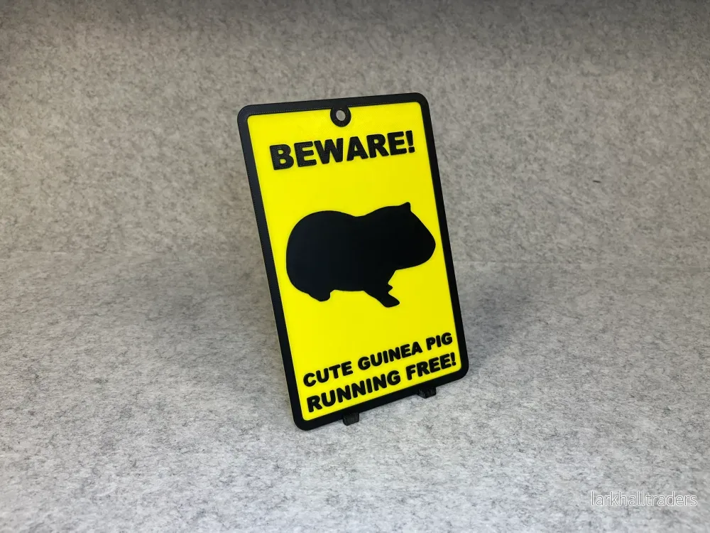 Väggdekor marsvin - Beware Cute Guinea Pig - Bild 2