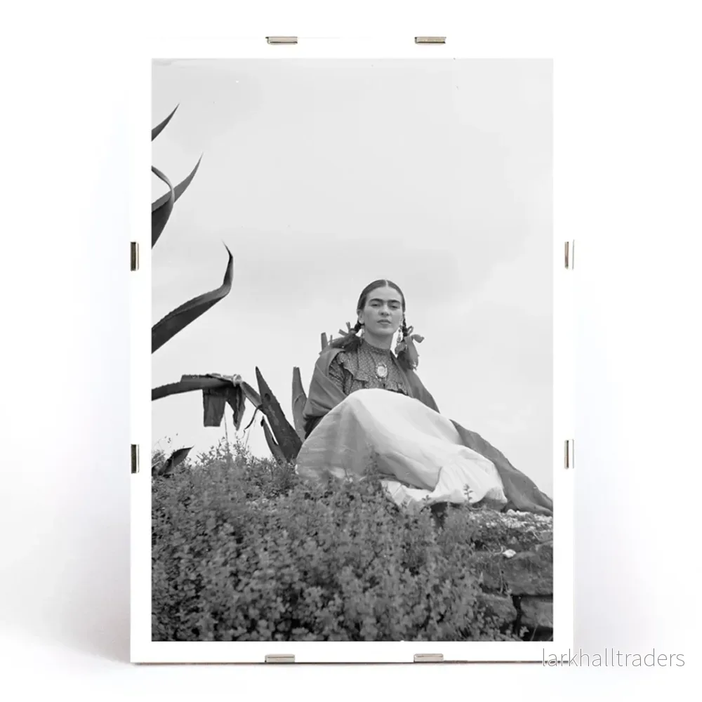 Frida Kahlo sittande intill en agave Poster - Bild 3