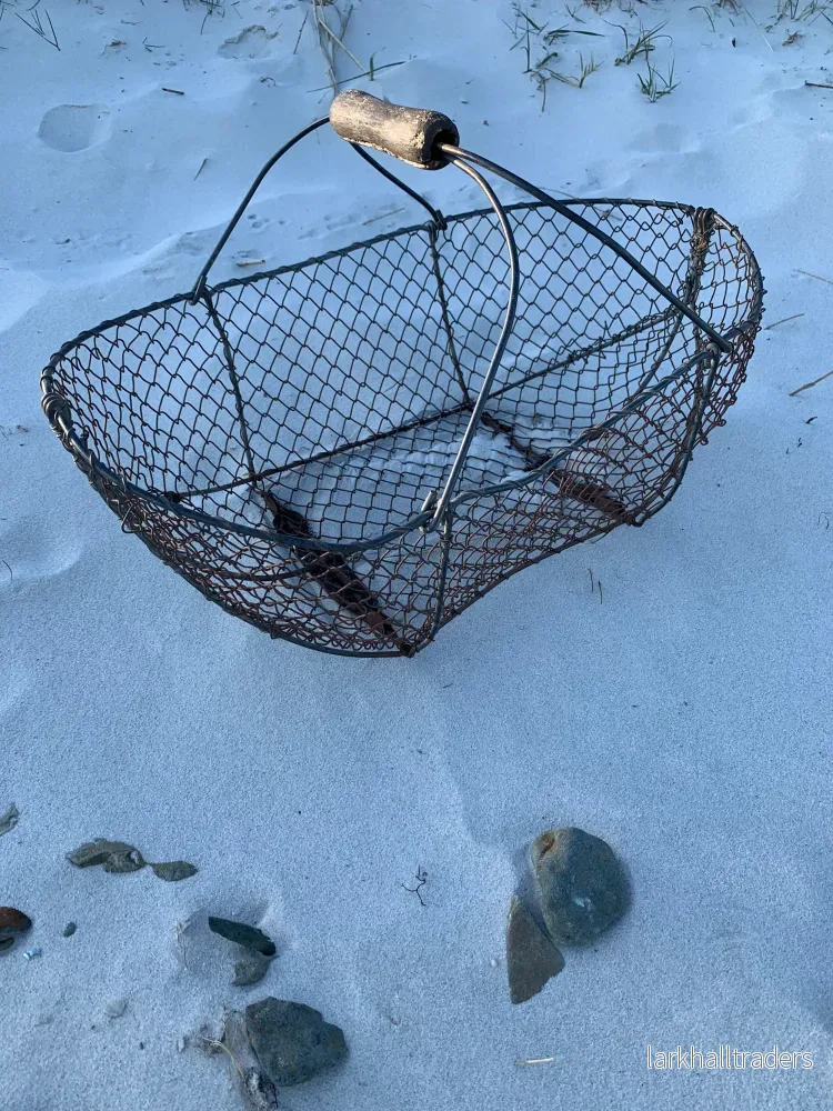 Stor fransk trådkorg med handtag