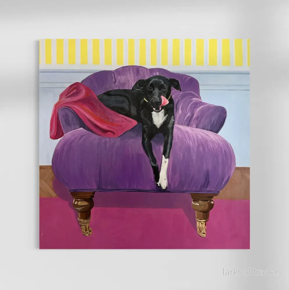 Morris in purple sofa Fine Art Print - Bild 2