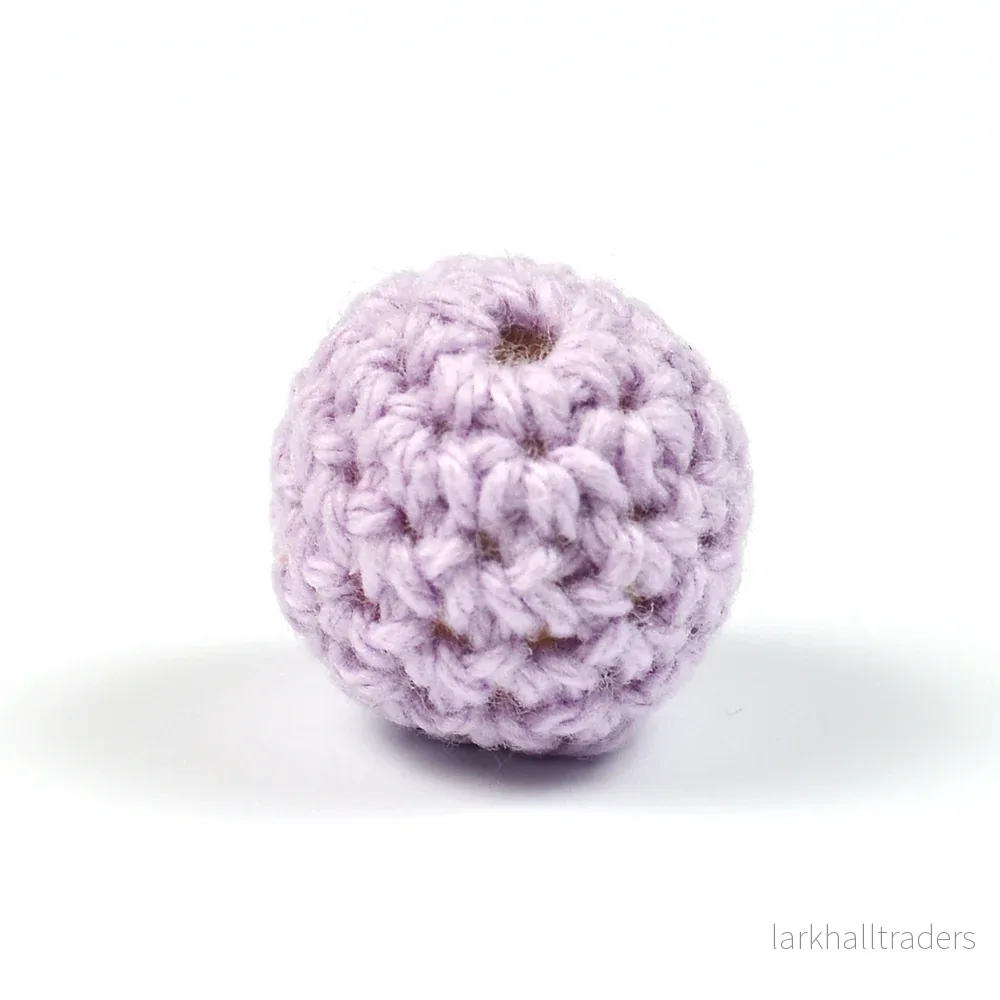 Virkad pärla, lavendel, 16mm