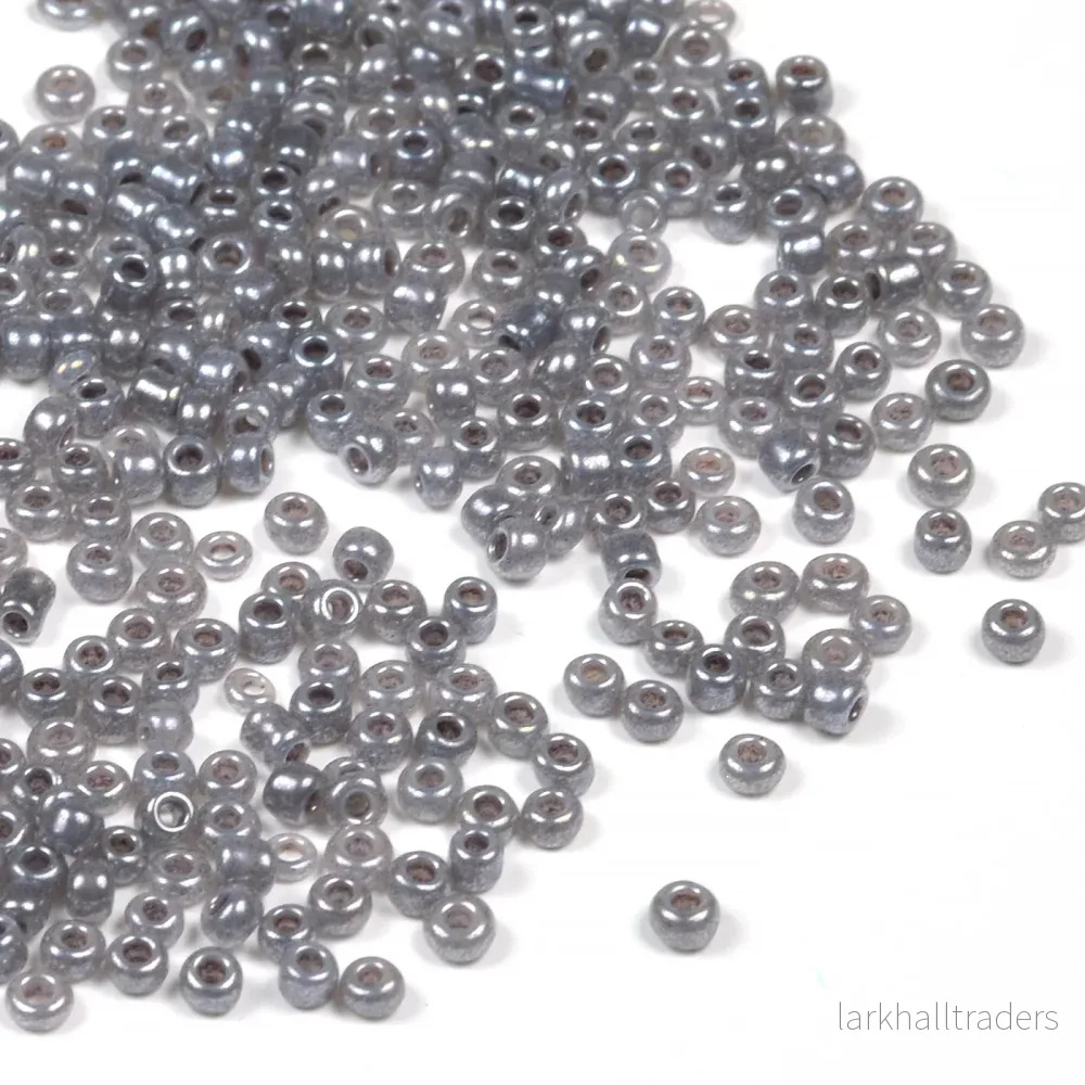 Seed Beads, 2mm, ceylon grå, 30g Seed Beads, 2mm, ceylon grå, 30g